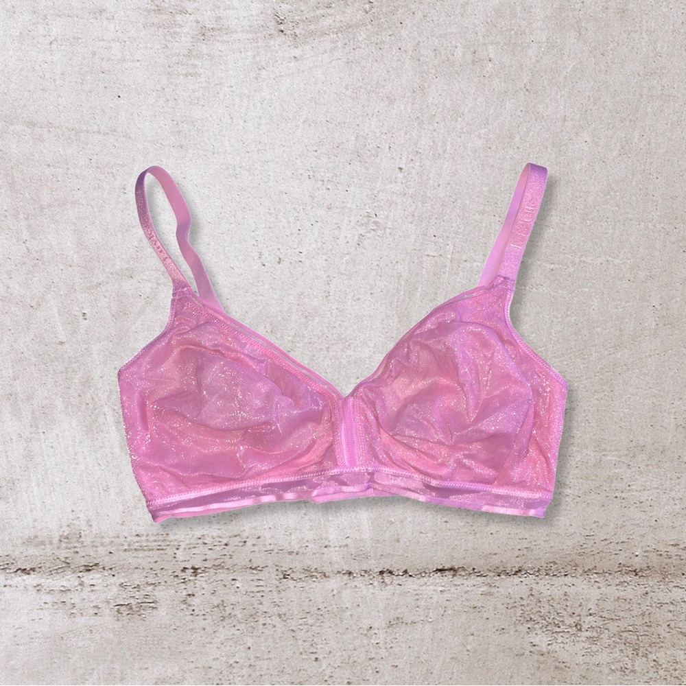 Luvlette wireless shimmery mesh bralette